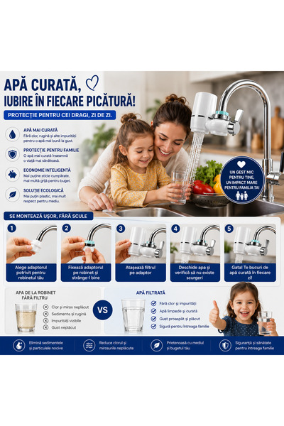 Magazinul reducerilor Tap Water Filter, Advanced Multilayer Filtration System...