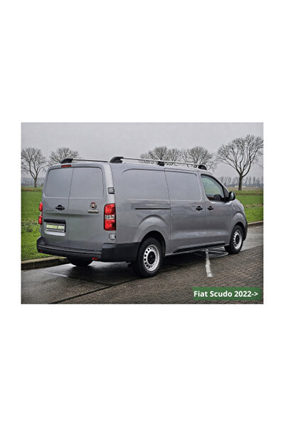 OEM Set of longitudinal aluminum car roof bars compatible with Fiat Scudo lon...