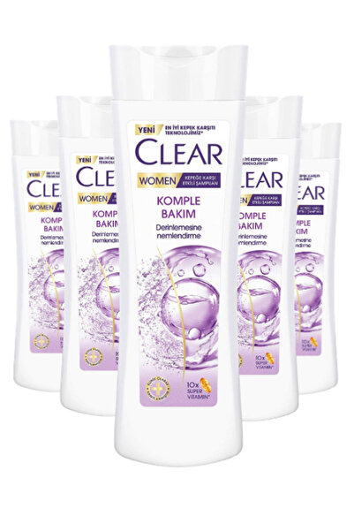 Clear Women's Anti-Dandruff Shampoo Complete Care 350 ml X 5 Pieces