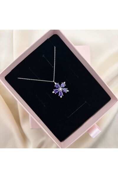 Lovera Jewellery 925 Ayar Gümüş Lotus Çiçeği Kolye