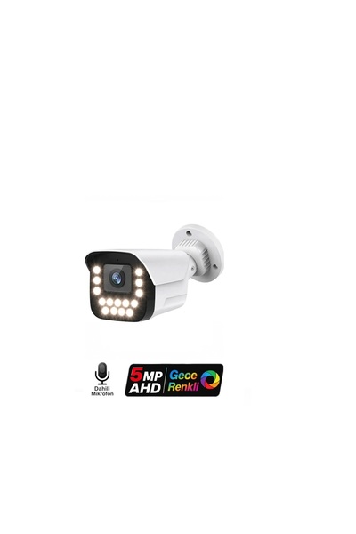 Midcom J-TECH 3080 5MP 15 LED SONY LENS DAHİLİ Sesli Gece Renkli Warm Light 1080P AHD Güvenlik Kamera