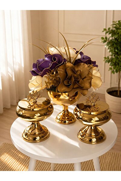 Evaart GOLD EVA ÇİÇEK ARANJMAN-HEDİYELİK- SÖZ NİŞAN DEKARASYON EVA YAPAY ÇİÇE...