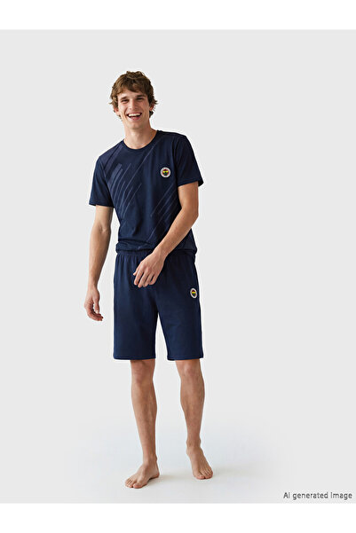 LC Waikiki GÜLİS GİYİM'DEN Lacivert Fenerbahçe Baskılı Erkek Şortlu Pijama Ta...