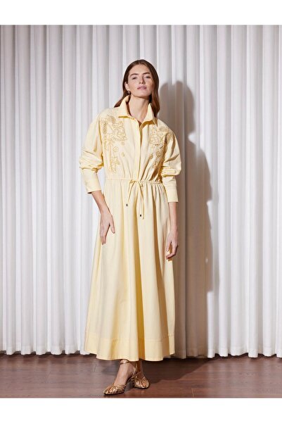 Missemramiss 5210 Ivory Flom Dress Elbise