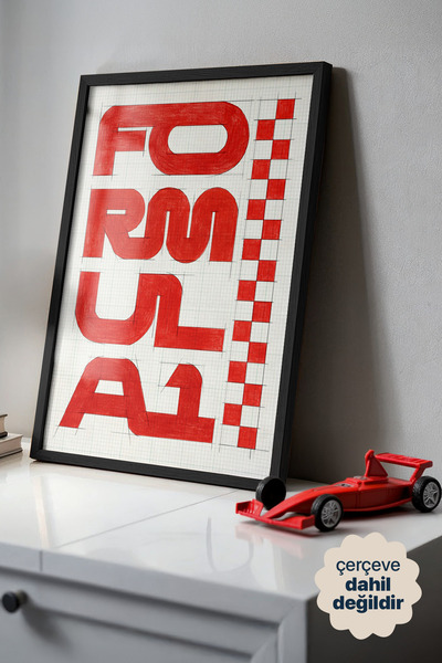 Persona Istanbul "Formula 1: Hızın Anatomisi" - Tipografik Eskiz Posteri (Çer...