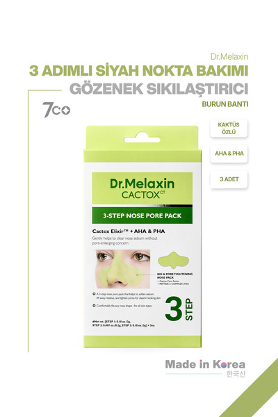 Dr.Melaxin 3 Aşamalı Siyah Nokta Temizleyici ve Gözenek Sıkılaştırıcı Burun B...