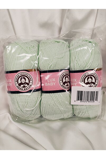 Ören Bayan Lux Baby Water Green Hand Knitting Yarn (3 Pieces) 100Gr. Color: 090