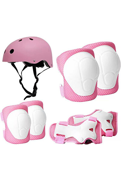 ACCESSORY Kids Bike Helmet Set with Knee Pads Elbow Pads and Wrist Guards, 7 ...