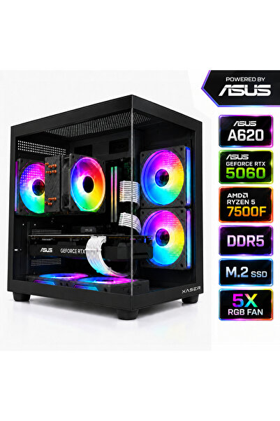 XASER Apex x32 Ryzen 5 7500F-ASUS A620M-K/ASUS RTX 5060 DUAL /1TB M.2/16GB DD...