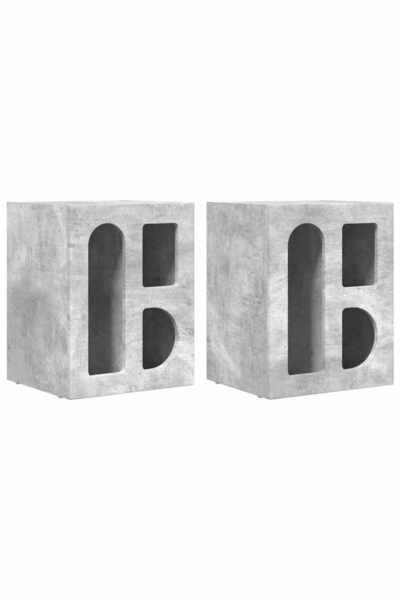vidaxl Noptieră 2 pcs Gri din beton 40 x 35 x 50 cm Lemn compozit