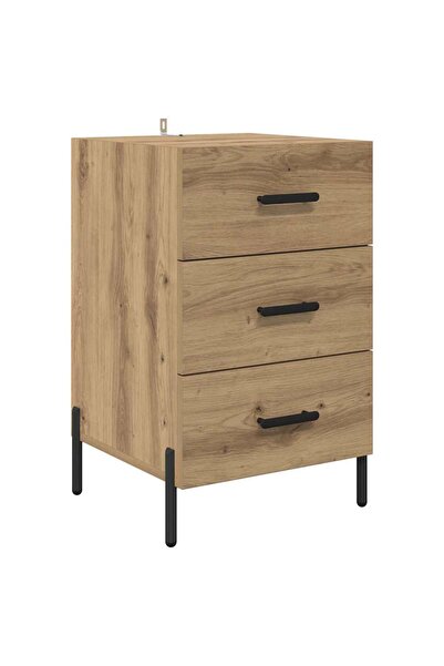 vidaxl Dulap de noapte Stejar Artizanal 40 x 40 x 66 cm Lemn compozit