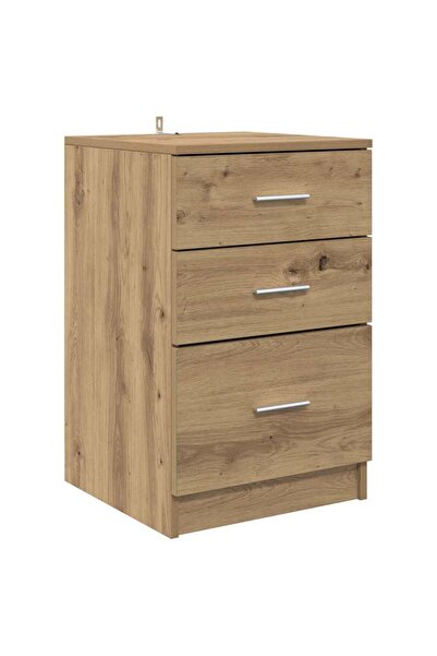 vidaxl Dulap de noapte Stejar Artizanal 40 x 40 x 63 cm Lemn compozit