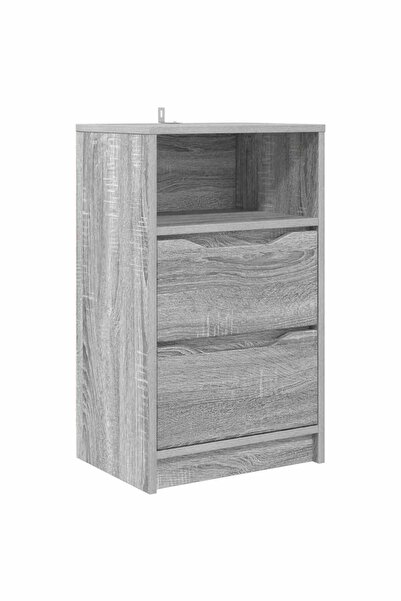 vidaxl Noptieră cu sertar Gri Sonoma 40 x 30 x 467 cm Lemn compozit