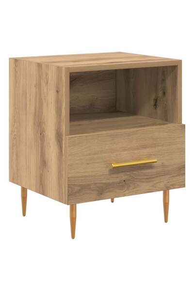 vidaxl Noptieră cu sertar Maro 40 x 35 x 47,5 cm Lemn compozit