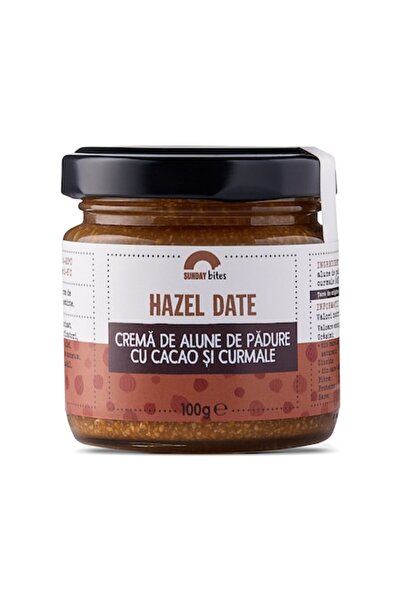 Sunday Bites Unt de alune cu cacao și curmale, Hazel Date, 100g