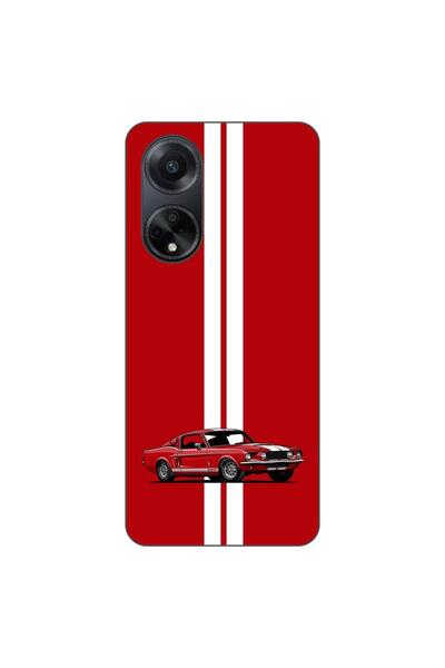 OEM Husa compatibila cu Oppo A98 5G Silicon Gel Tpu Model Red Mustang