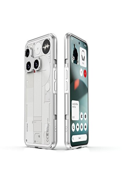 sscase Μεταλλικό Πλαίσιο Συσκευής και Κάμερας Silver (Nothing Phone (3))