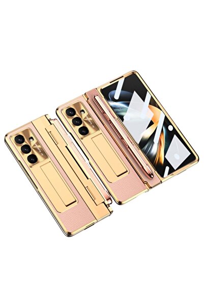 sscase Hinge Σκληρή Θήκη με Στήριγμα και Πενάκι Gold/Pink (Samsung Galaxy Z F...
