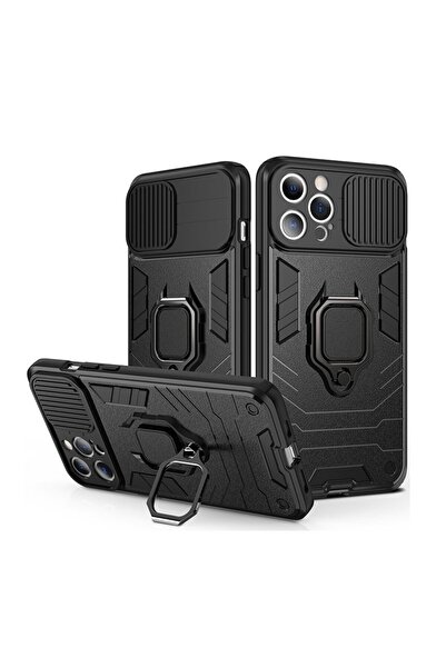 sscase Sliding Camera Cover Σκληρή Θήκη με Δαχτυλίδι Black (Apple iPhone 13 Pro)