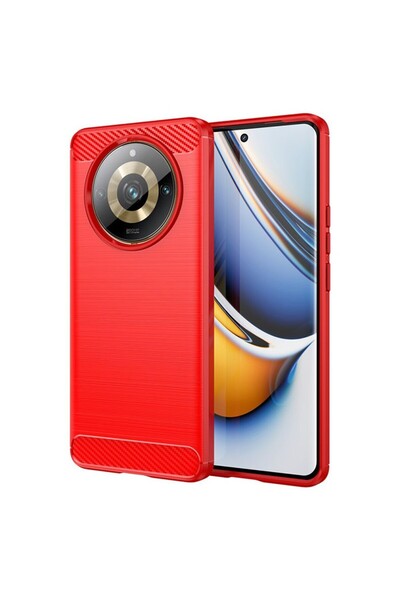 sscase Brushed Carbon Θήκη Σιλικόνης Red (Realme 11 Pro 5G / 11 Pro Plus 5G)