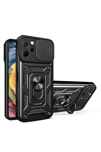 sscase Sliding Camshield Σκληρή Θήκη με Δαχτυλίδι Black (Huawei Nova Y61)