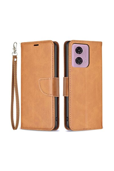 sscase Light Θήκη Πορτοφόλι Light Brown (Motorola Moto G34 5G)