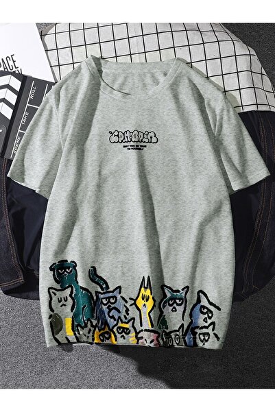 bellanova Unisex Oversize T-shirt με στάμπα Streetwear Άνετη εφαρμογή Daily P...