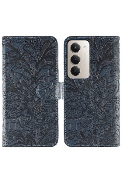 sscase Flowers Θήκη Πορτοφόλι Dark Blue (Xiaomi Redmi 15 4G / 5G)