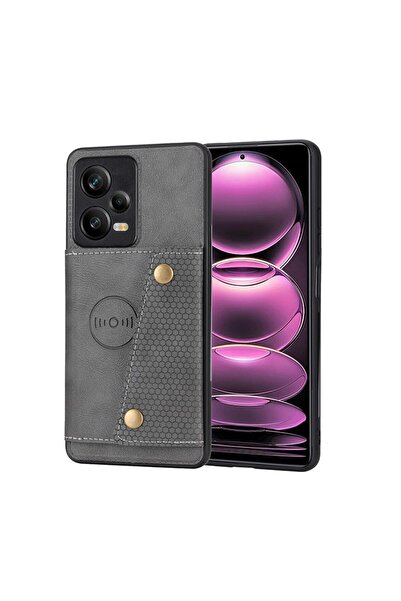 sscase Double Buckle Σκληρή Θήκη με Πορτοφόλι Grey (Xiaomi Redmi Note 12 Pro ...