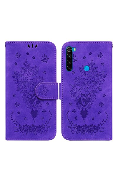 sscase Butterfly Rose Θήκη Πορτοφόλι Purple (Xiaomi Redmi Note 8T)