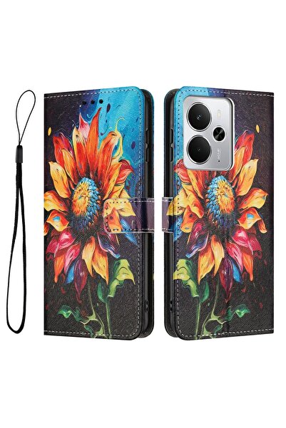 sscase Colored Drawing Θήκη Πορτοφόλι Sunflower (Realme 14 5G / 14T 5G)