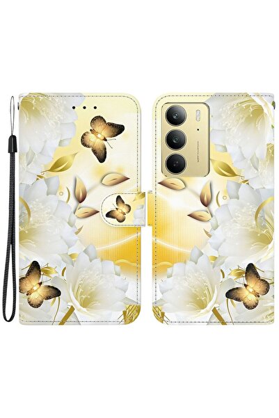 sscase Colored Drawing Θήκη Πορτοφόλι Golden Butterfly (Realme C75 4G)