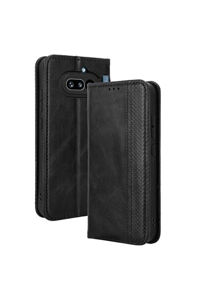 sscase Retro Θήκη Βιβλίο Black (Nothing Phone (4a))