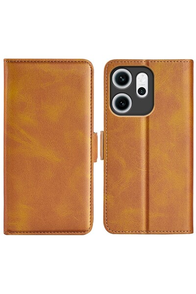 sscase Double Buckle Θήκη Πορτοφόλι Light Brown (Oppo Reno14 F 5G)