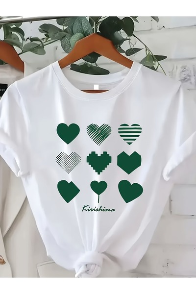 puolikuu Tricou unisex cu croială confortabilă, cu panglică și imprimeu dublu