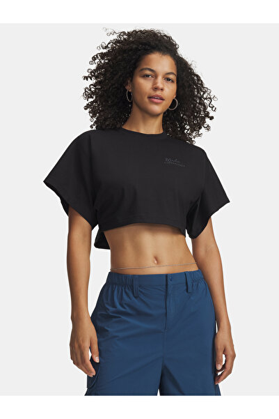 Under Armour Dámské tričko Cropped Script SS Tee-BLK
