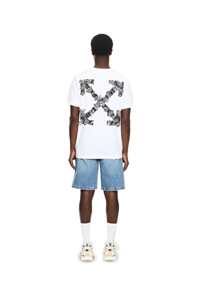 Beymen Collection OFF-WHITE™ Sırt Badkılı Armalı Ok Desenli İnce Tişört 44MAA...