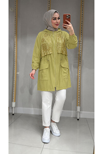 Solishop Sequin-Embellished Hooded Hijab Summer Cap