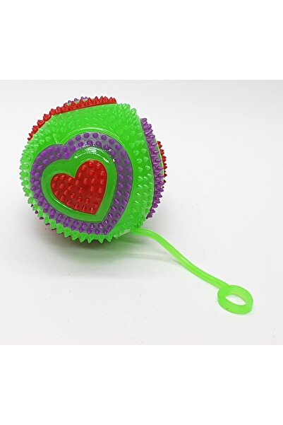 Pet Pretty Kalp Desenli İpli Işıklı Top 6,5 Cm