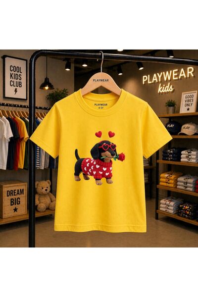 playwear Heart Glasses Doge Printed 100% Dječja Unisex Majica 5 6 -7 8-9 10 -...
