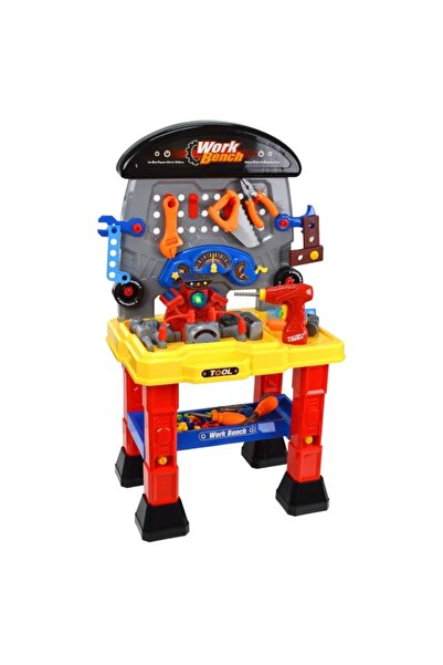 Moni Banc lucru copii cu unelte si bormasina, motor reparatii, 3+ ani