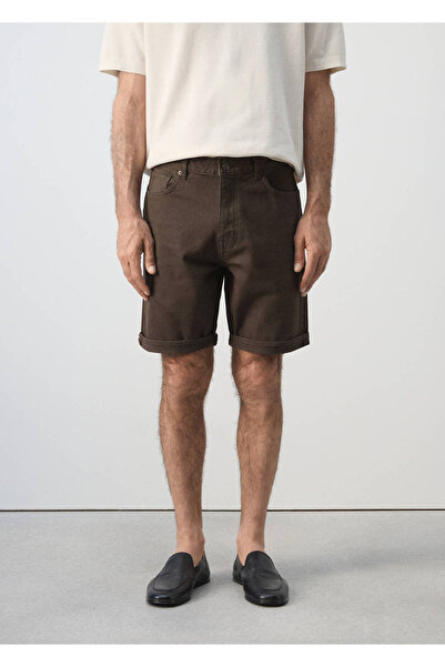MANGO Man Slim fit kot bermuda şort