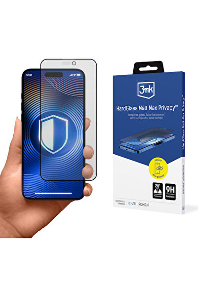 3MK Αντι-καταγραφικό Ματ Σκληρυμένο Γυαλί (Apple iPhone 15, Apple iPhone 16)