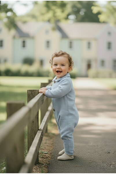 Nio Lua Baby Muslin One-Piece Comfortable Cut Jumpsuit