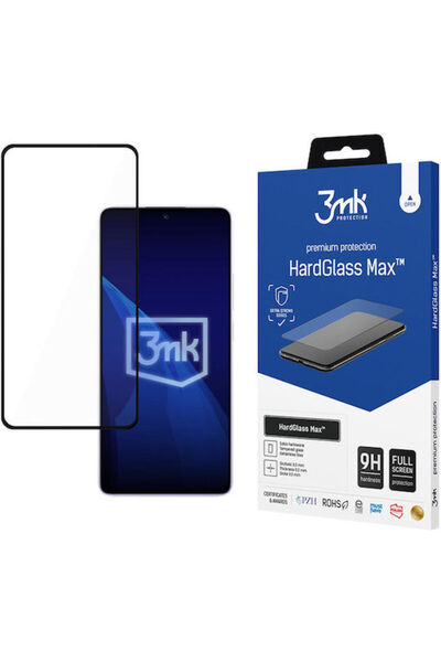 3MK Hardglass Max Προστατευτικό Τζαμάκι Πλήρους Κάλυψης Σκληρυμένο Γυαλί Μαύρ...