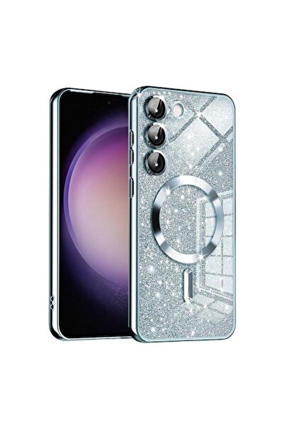 DAMUR Husă MagSafe 2 în 1 cu sclipici pentru Samsung Galaxy S23 Plus, Protecț...