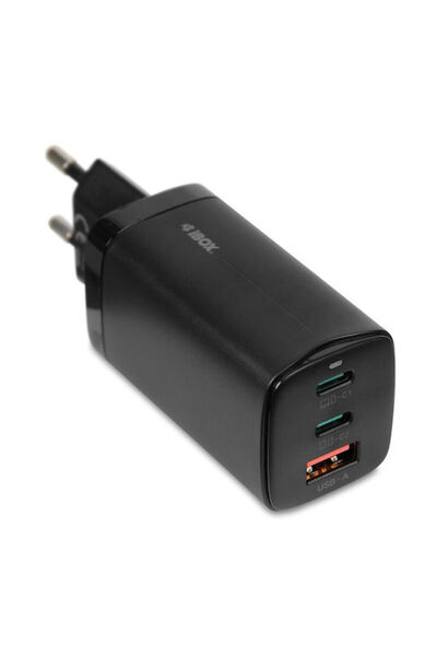 İbox Ασύρματος φορτιστής GaN με θύρα USB-A και 2 θύρες USB-C 65W Μαύρο