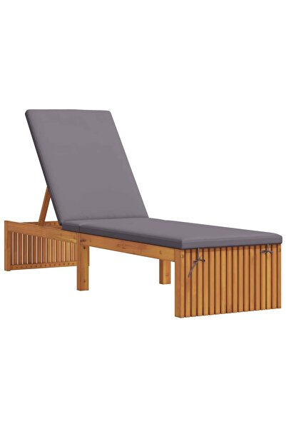 vidaxl Șezlong Ulei 200 x 55 x 94 cm Lemn masiv de acacia