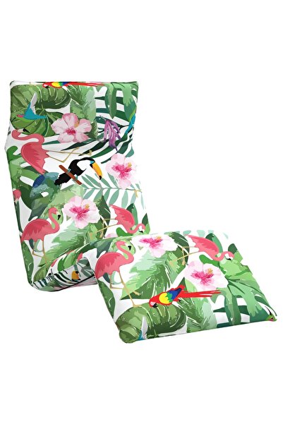 vidaxl Șezlong pliabil, multicolor, 175x54x8,5 cm, țesătură Oxford