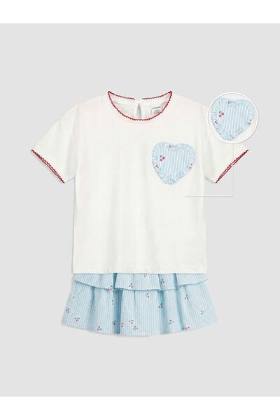 LC Waikiki Lcw Kids Printed Girls' Skirt Set